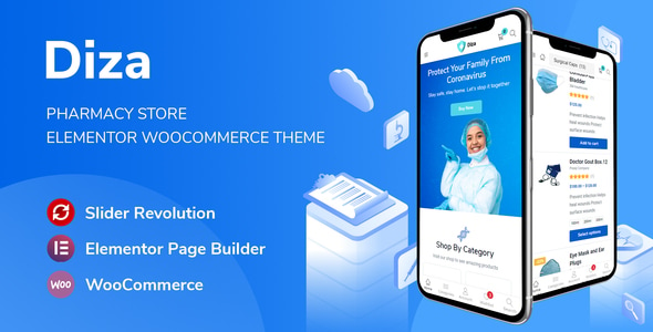 Diza - Pharmacy Store Elementor WooCommerce Theme