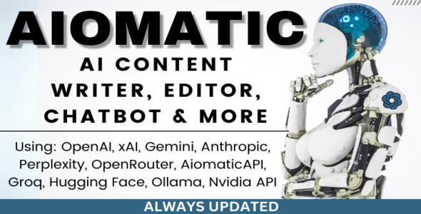 Aiomatic - AI Content Writer, Editor, ChatBot & AI Toolkit